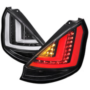 2014-2019 Ford Fiesta Hatchback LED Bar Tail Lights Matte Black/Clear Lens