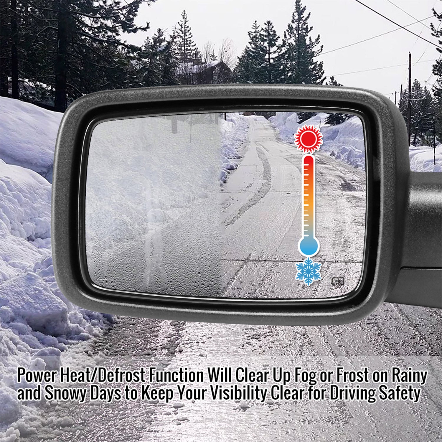 2013-2019 Dodge RAM Chrome Auto-Fold & Heated Side Mirror Driver Side