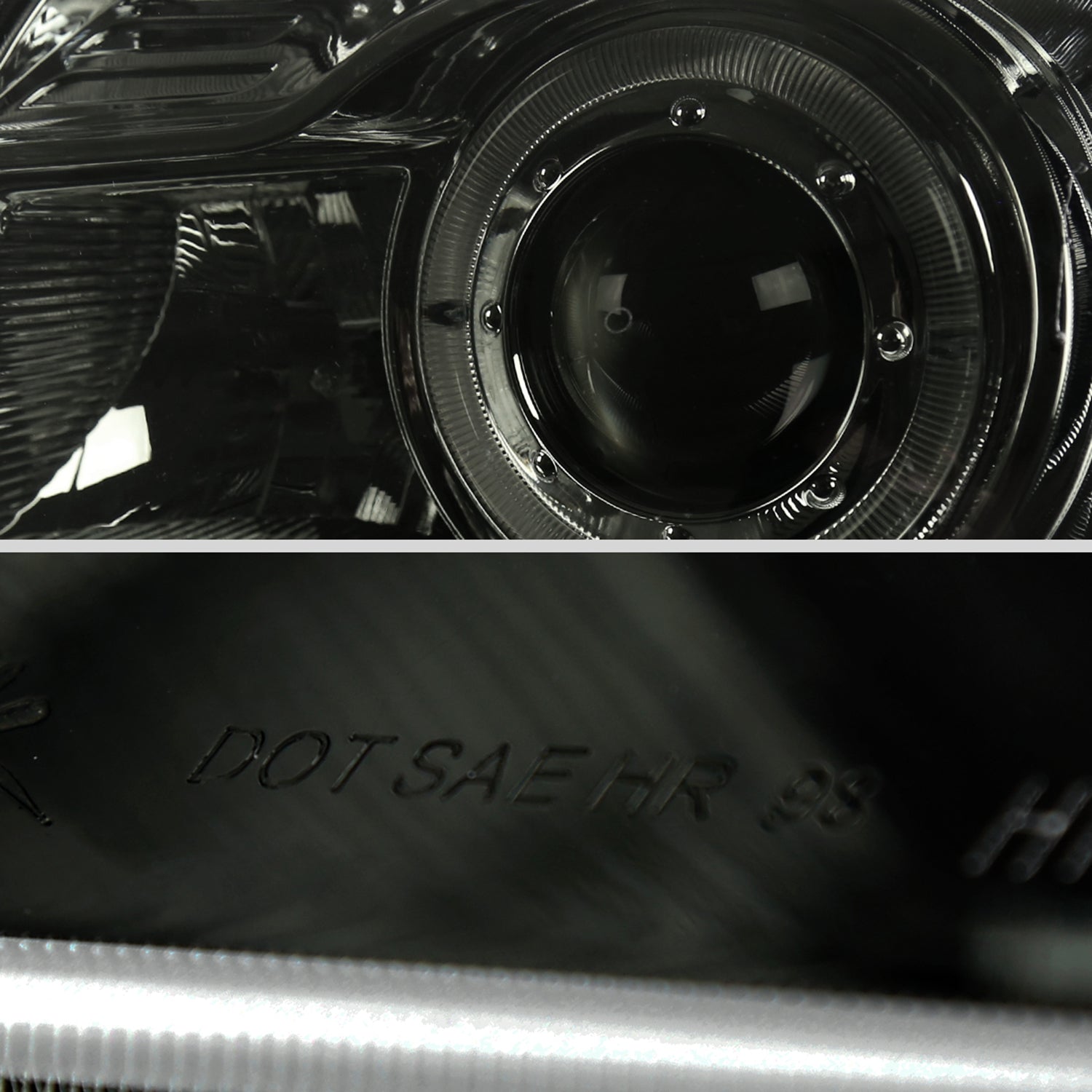 1998-2000 Ford Ranger Halo Projector Headlights Chrome Housing/Smoke Lens