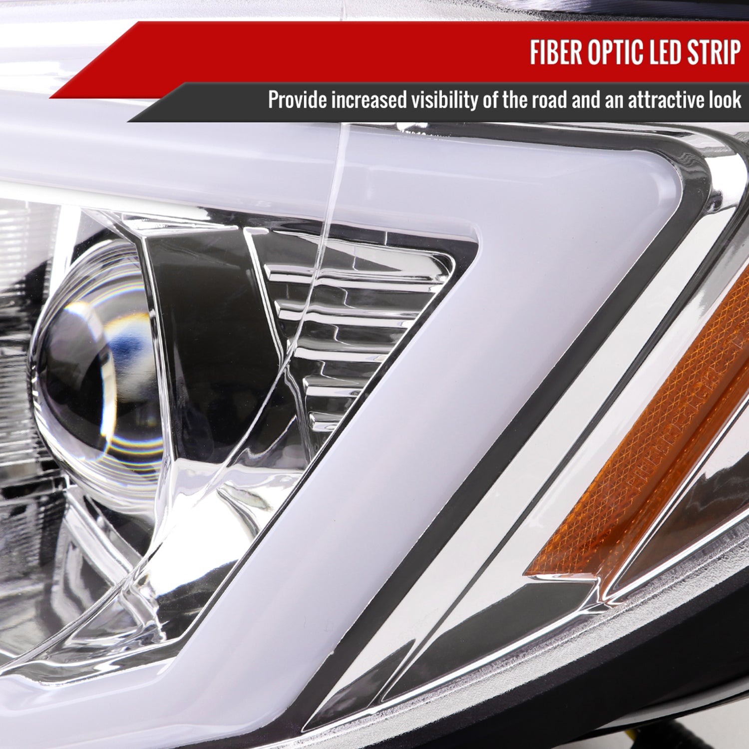 2006-2007 Subaru Impreza WRX STI LED Bar Signal Projector Headlights Chrome