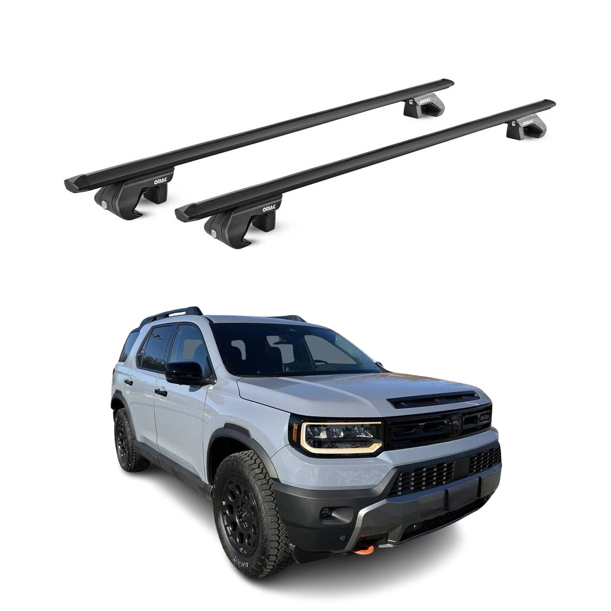 1995-2001 Honda Passport Roof Rack Cross Bars Black Luggage Carrier 2 Pcs