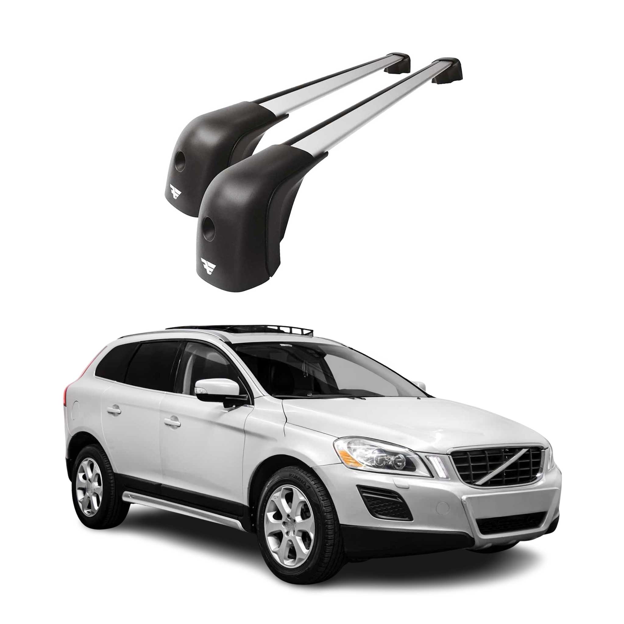 2010-2017 Volvo XC60 Roof Racks Cross Bars Silver