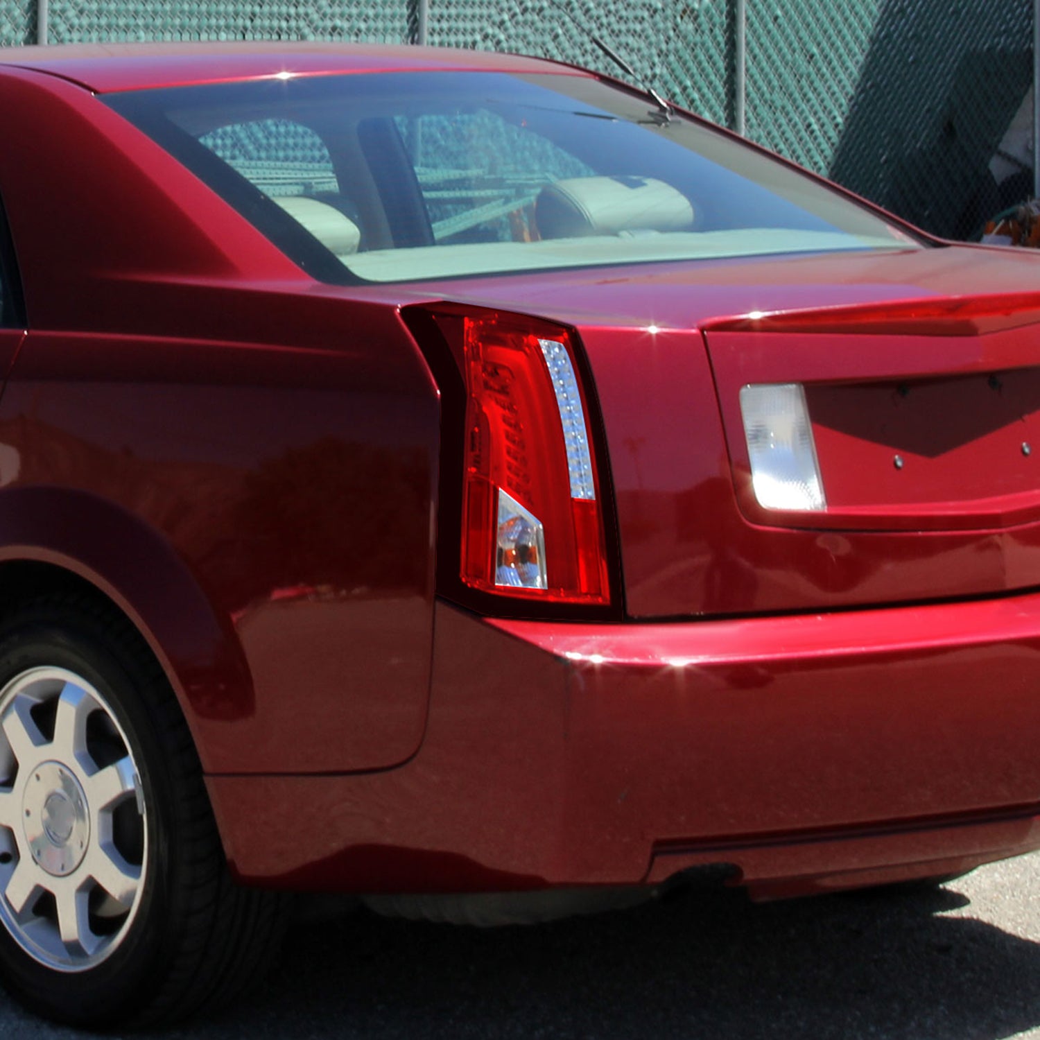 2003-2007 Cadillac CTS LED Tail Lights Chrome Housing/Red Lens