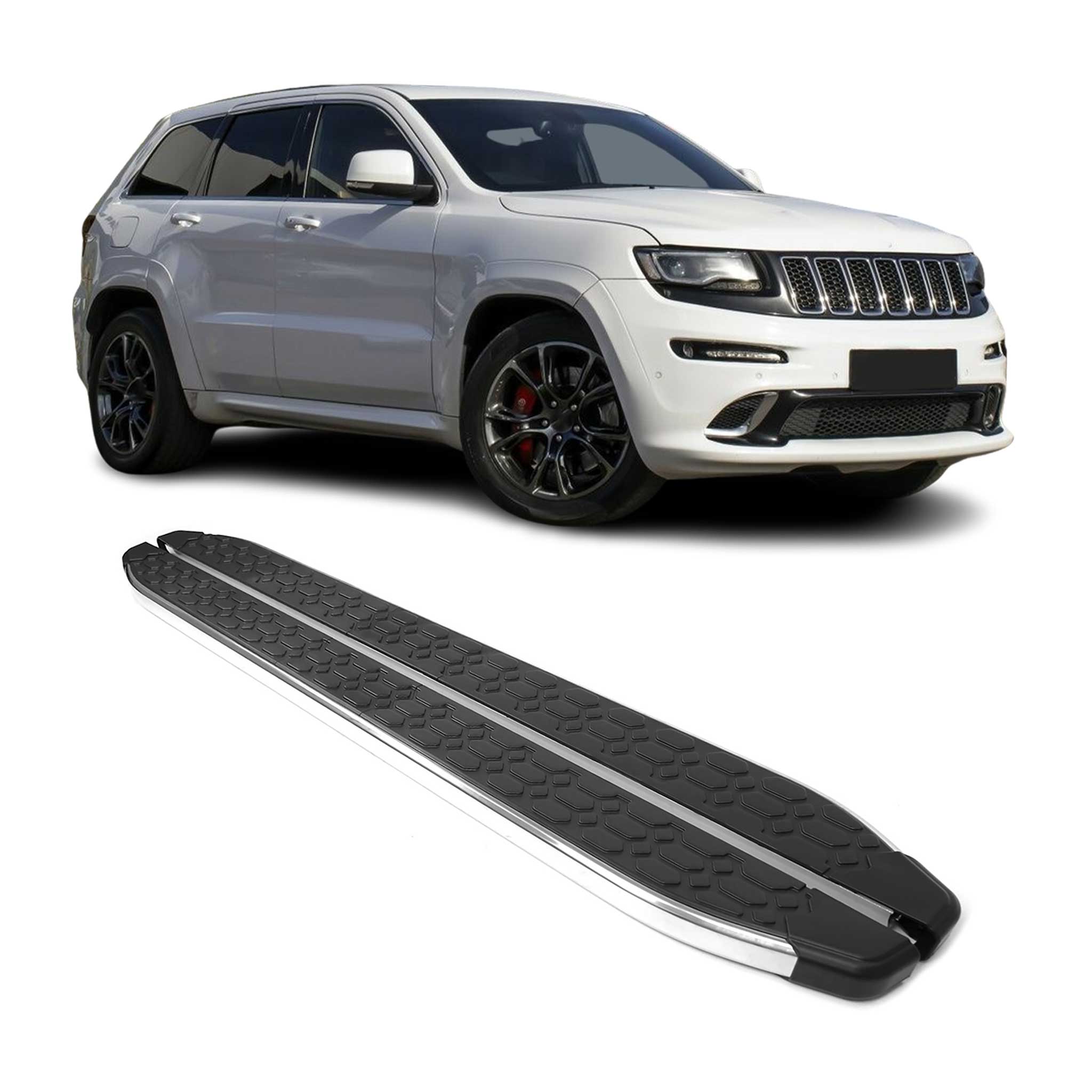 2011-2021 Jeep Grand Cherokee Nerf Bar Side Step Running Boards Alu 2x