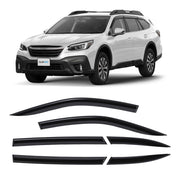 Clim Art Wind Deflectors for Subaru Outback 2020-2025 Tape-On Dark Smoke 6Pcs