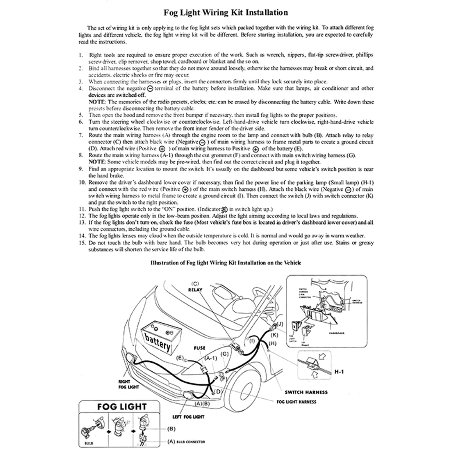2013-2016 Nissan Pathfinder 6500K LED Projector Bumper Fog Lights Kit Chrome