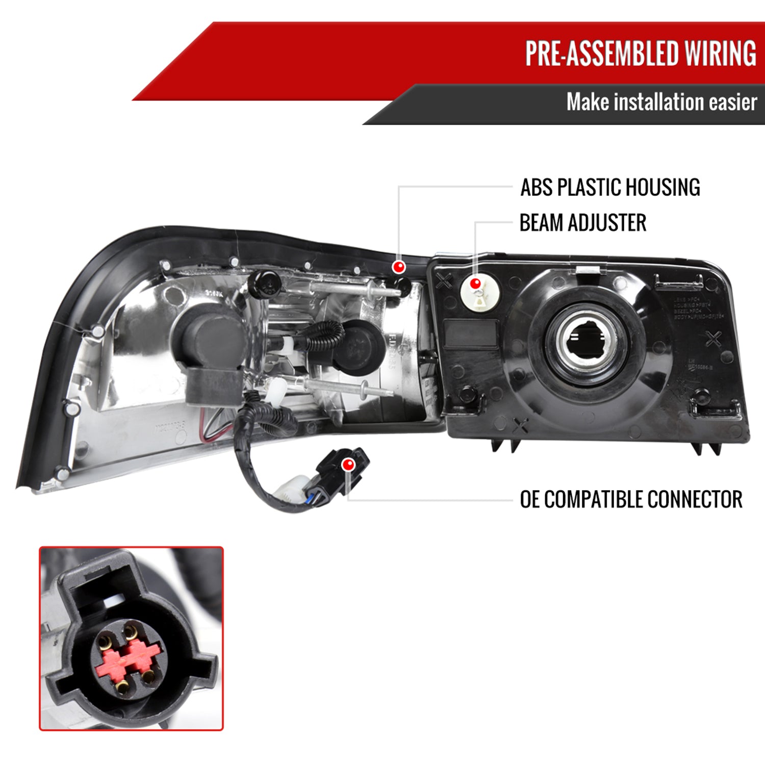 2006-2011 Mercury Grand Marquis Factory Headlights & Corner Lamps Chrome