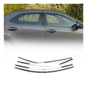 2014-2019 Toyota Corolla Window Molding Trim Streamer Stainless Steel Silver 4 Pcs