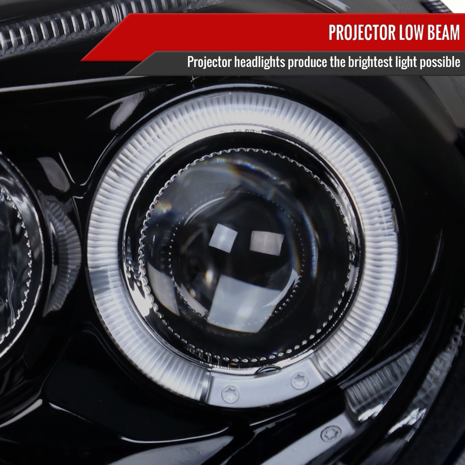 1998-2005 VW Beetle Halo Projector Headlights Glossy Black/Smoke Lens