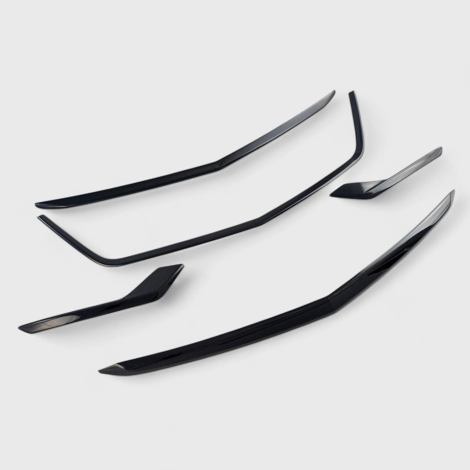 2020-2025 Cadillac XT6 Grille Overlay Gloss Black 5Pcs ABS Plastic