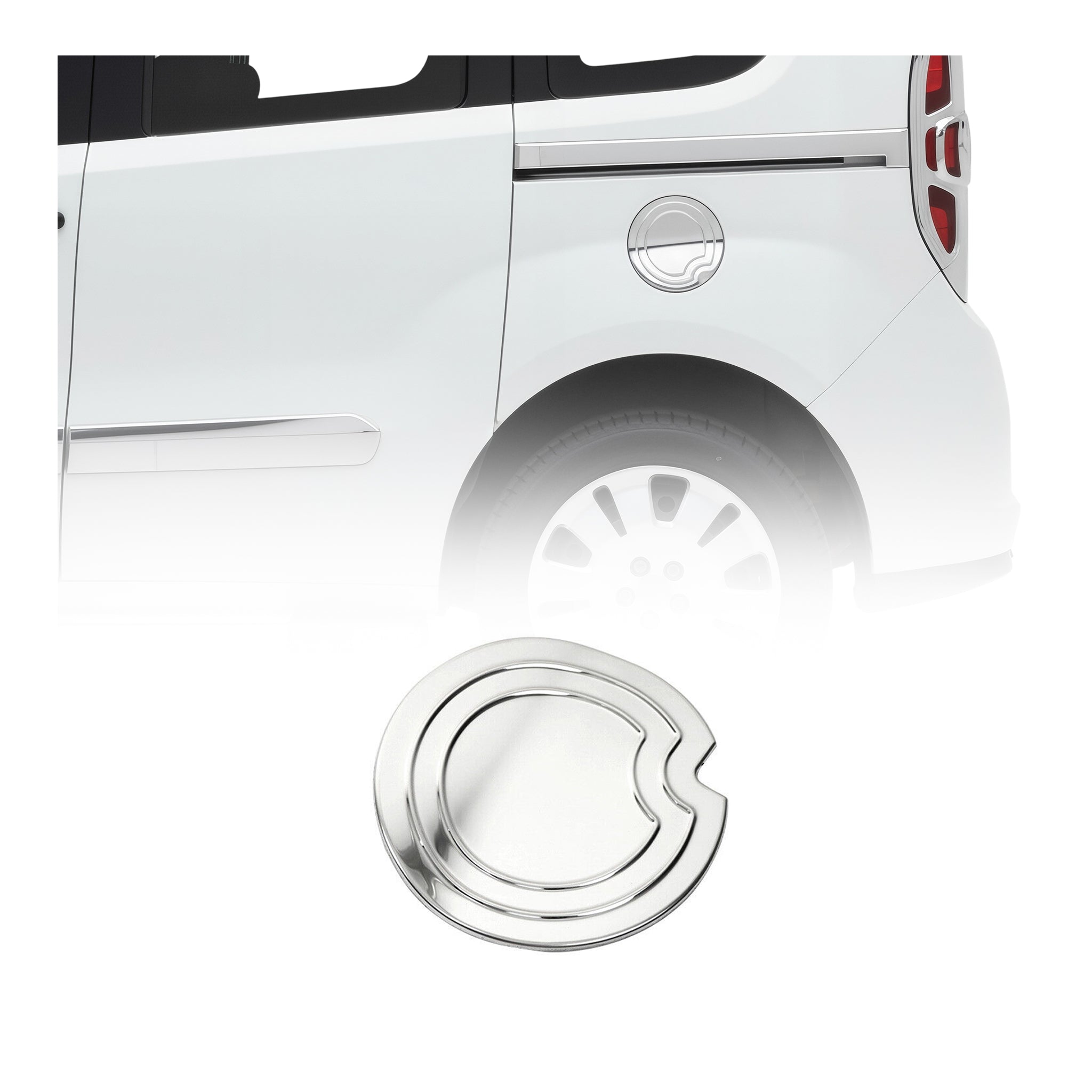 2015-2022 RAM ProMaster City Fuel Caps Cover Gas Cap Cover Stainless Steel Silver 1Pc