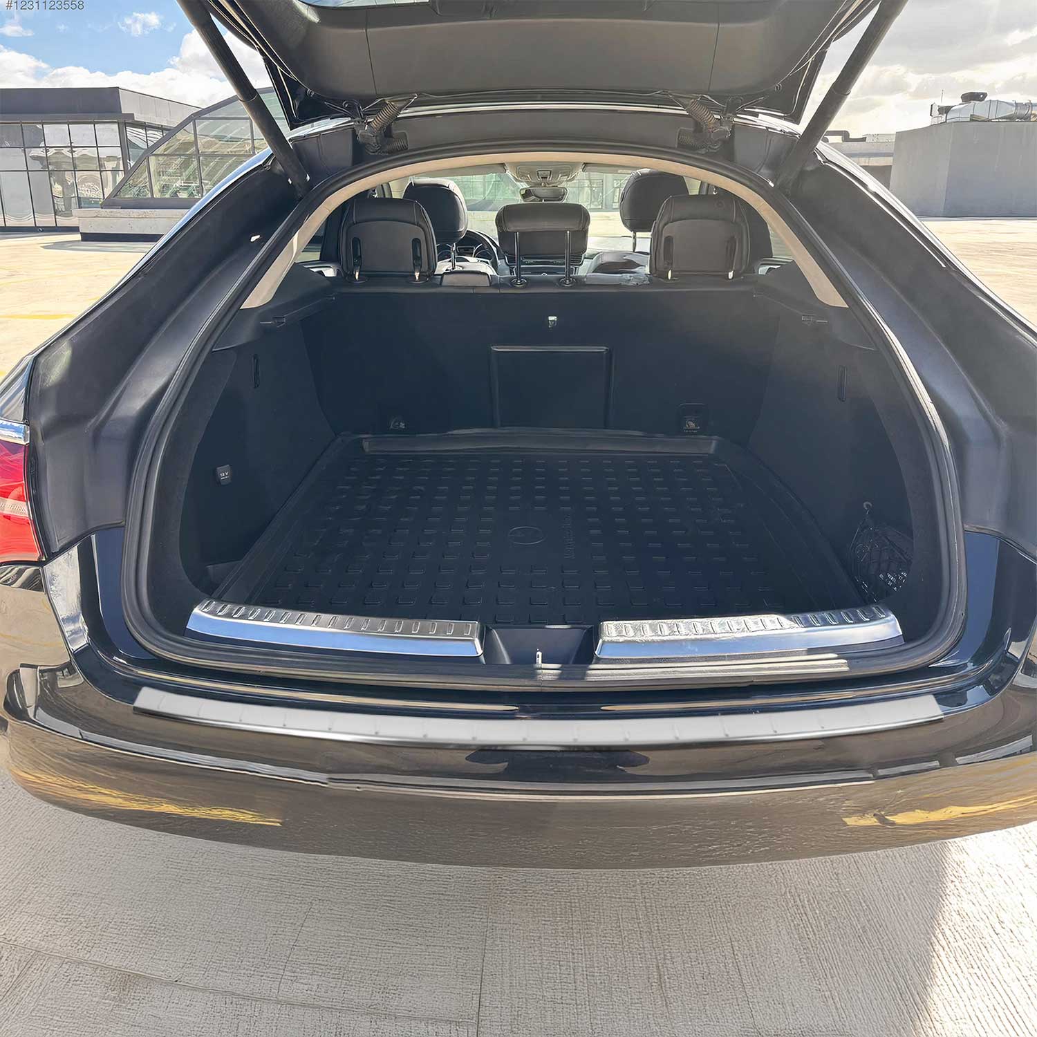 2016-2019 Mercedes GLE Class W166 Rear Bumper Guard Stainless Steel Glossy