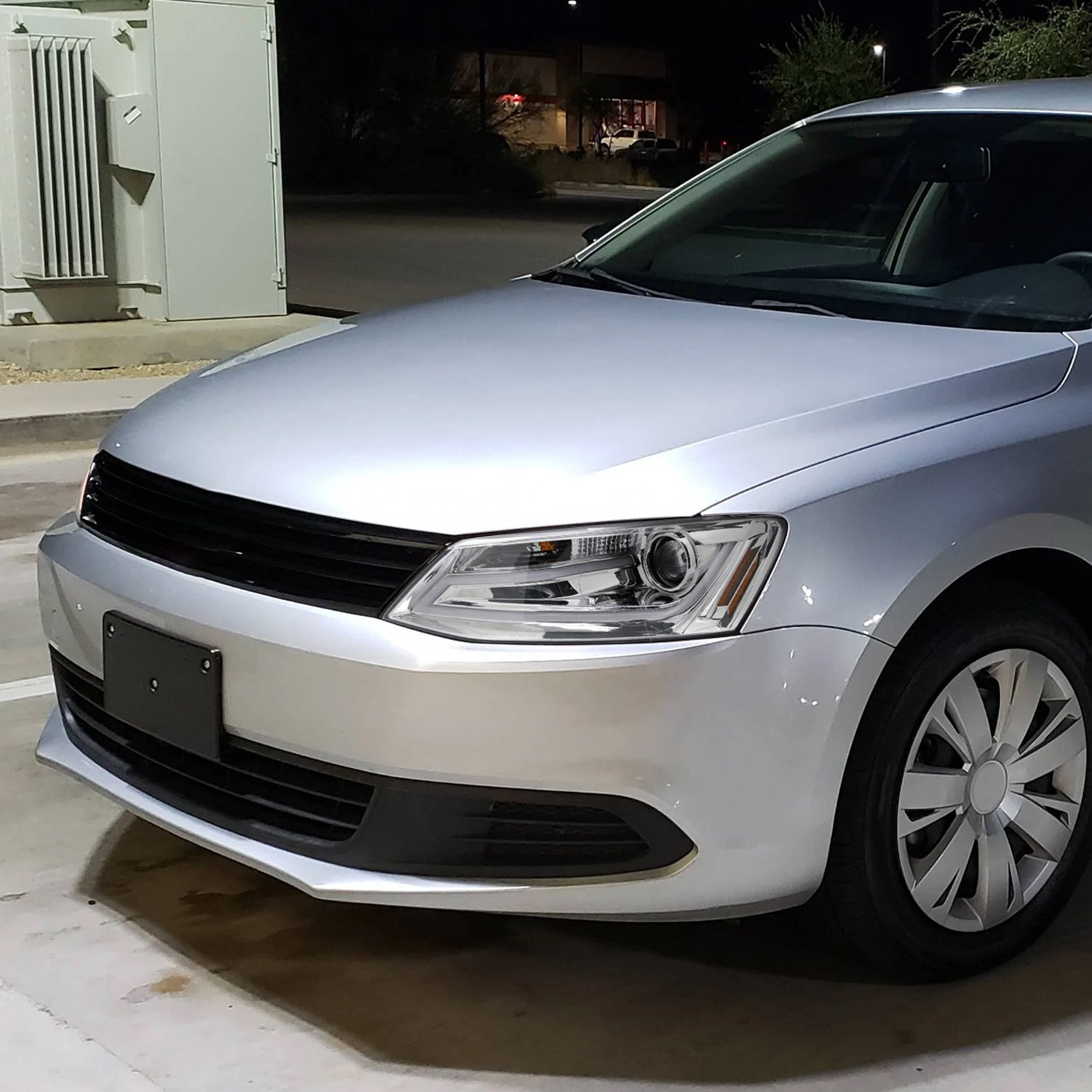 2011-2018 VW Jetta MK6 LED Bar Projector Headlights Chrome/Clear Lens