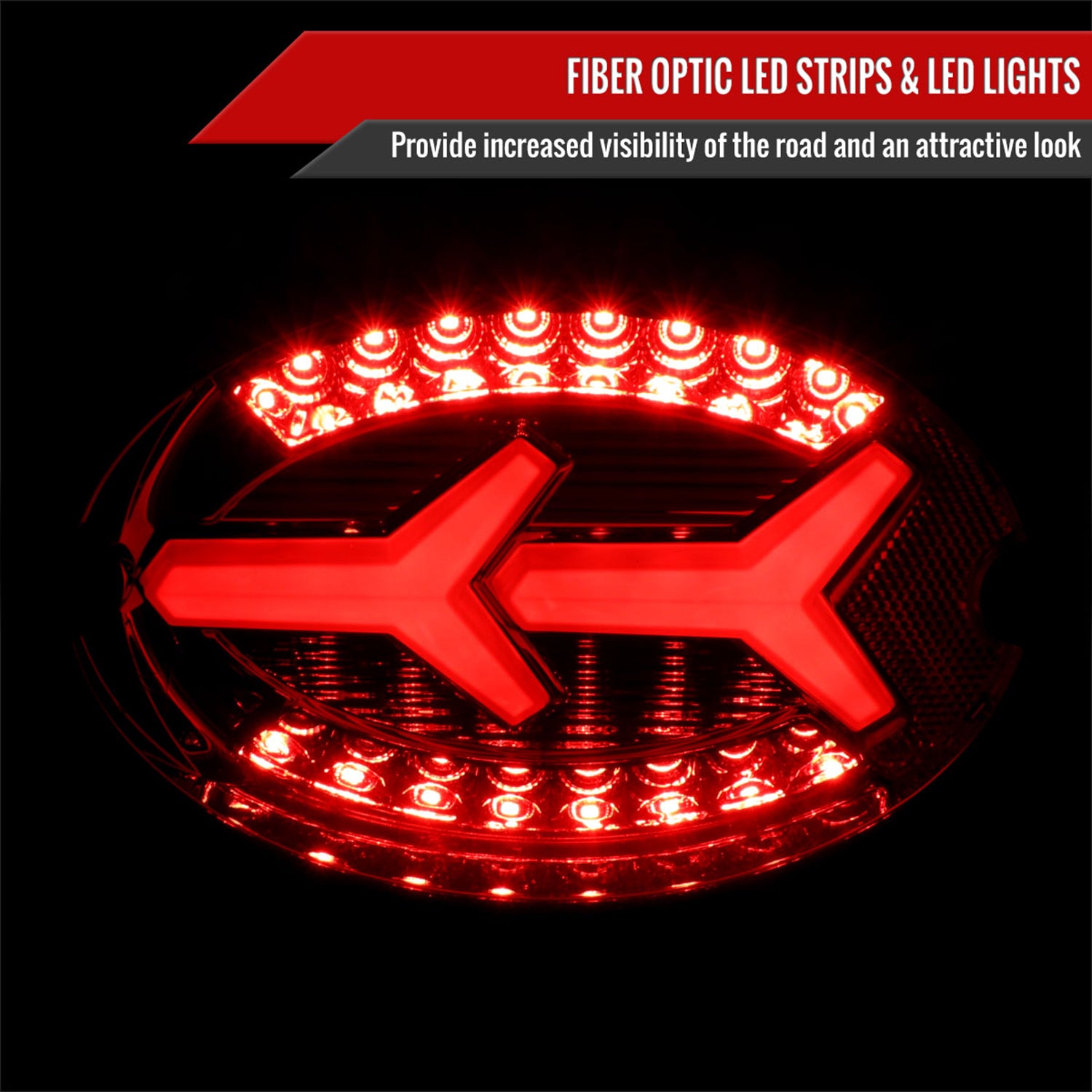 1997-2004 Chevy Corvette C5 4 PC White LED Bar Tail Lights Chrome/Dark Smoke