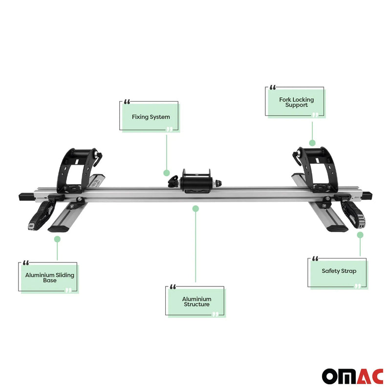 Chevrolet Colorado 3 Bike Carrier Racks Interior Cargo Trunk Mount Alu