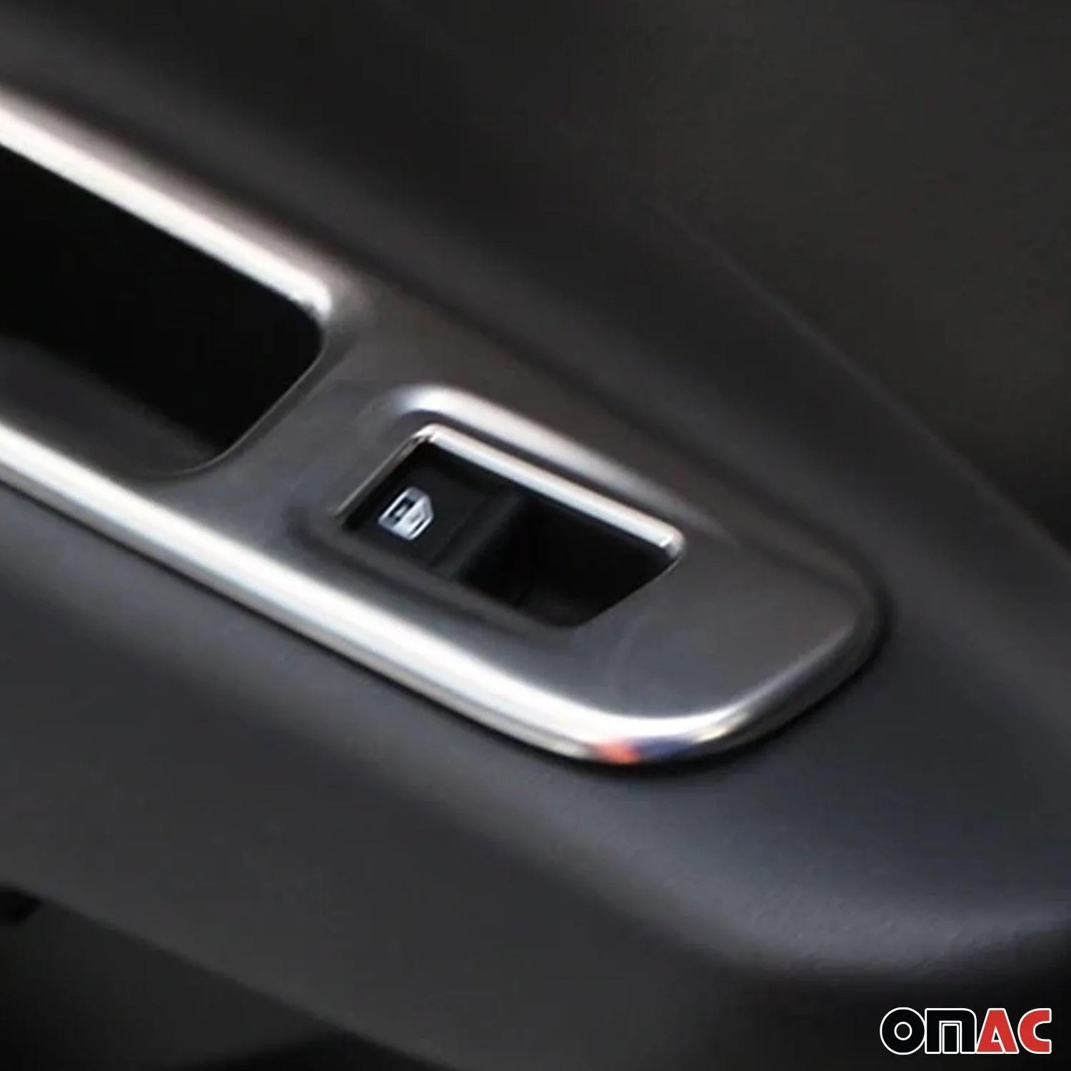 2015-2024 Jeep Renegade Windows Button Cover Trim Chrome ABS Silver 4 Pcs