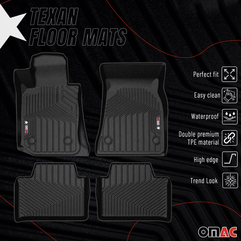 2022-2025 BMW 4 Series G26 Gran Coupe Premium Floor Mats Liners First and Second Row Set