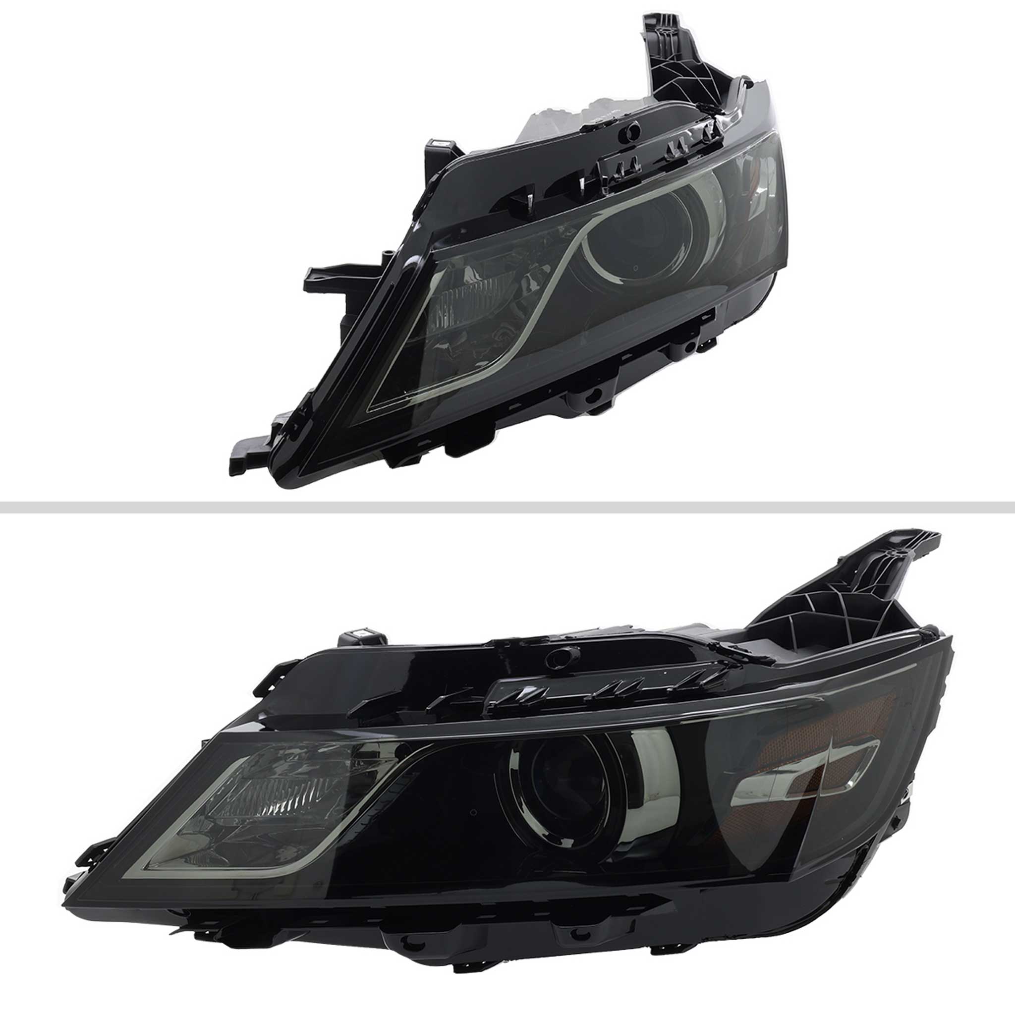 For Chevrolet Impala 2014-2020 Factory Style Projector Headlights Glossy Black Housing Smoked Lens