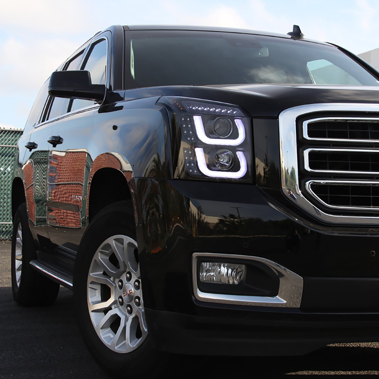 2015-2020 GMC Yukon/Yukon XL LED U-Bar Headlights LED Signal Lights Smoke