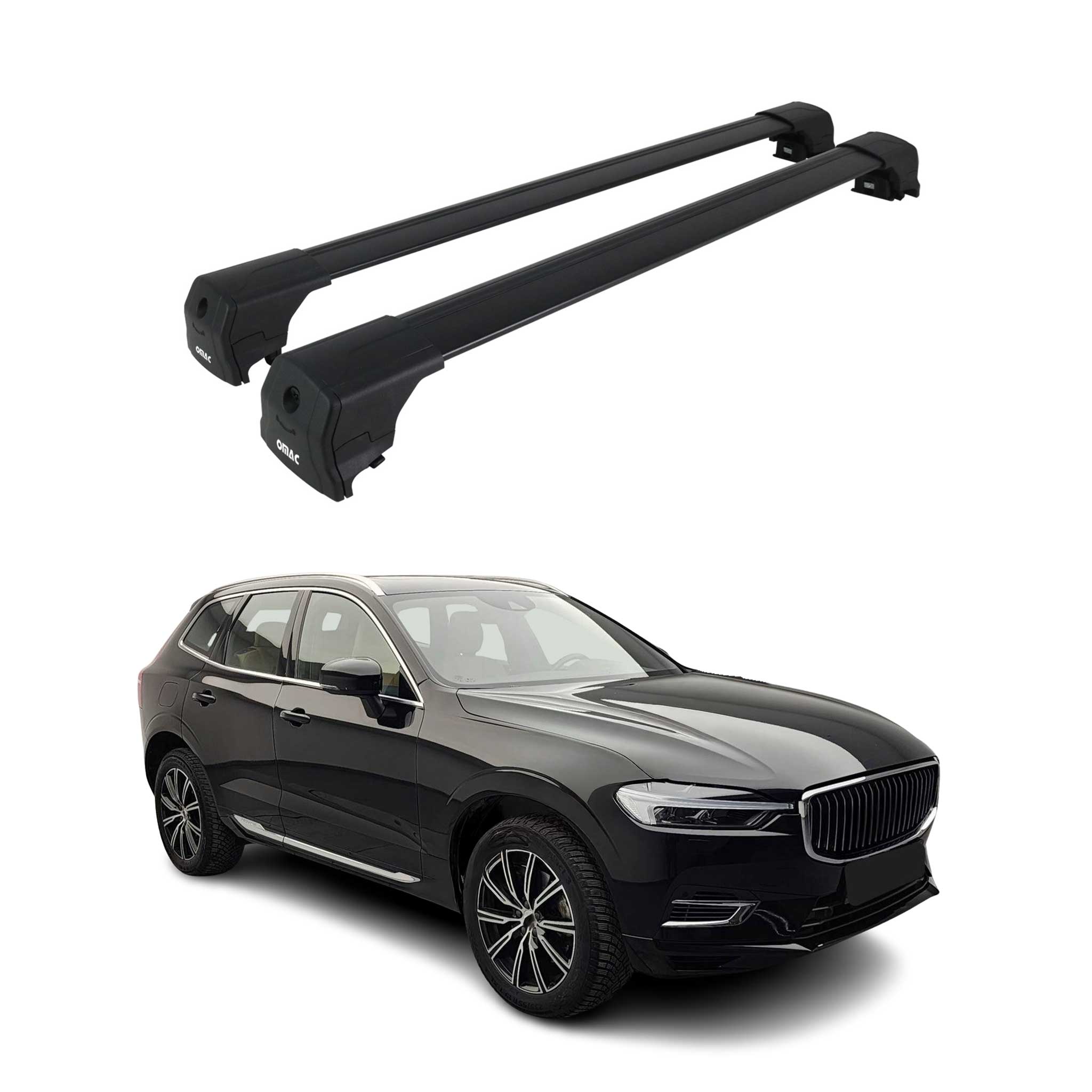 2018-2026 Volvo XC60 Roof Rack Cross Bars Black