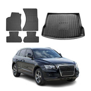2009-2017 Audi Q5 SQ5 1.gen Floor Mats & Cargo Liner Full Set All Weather Black