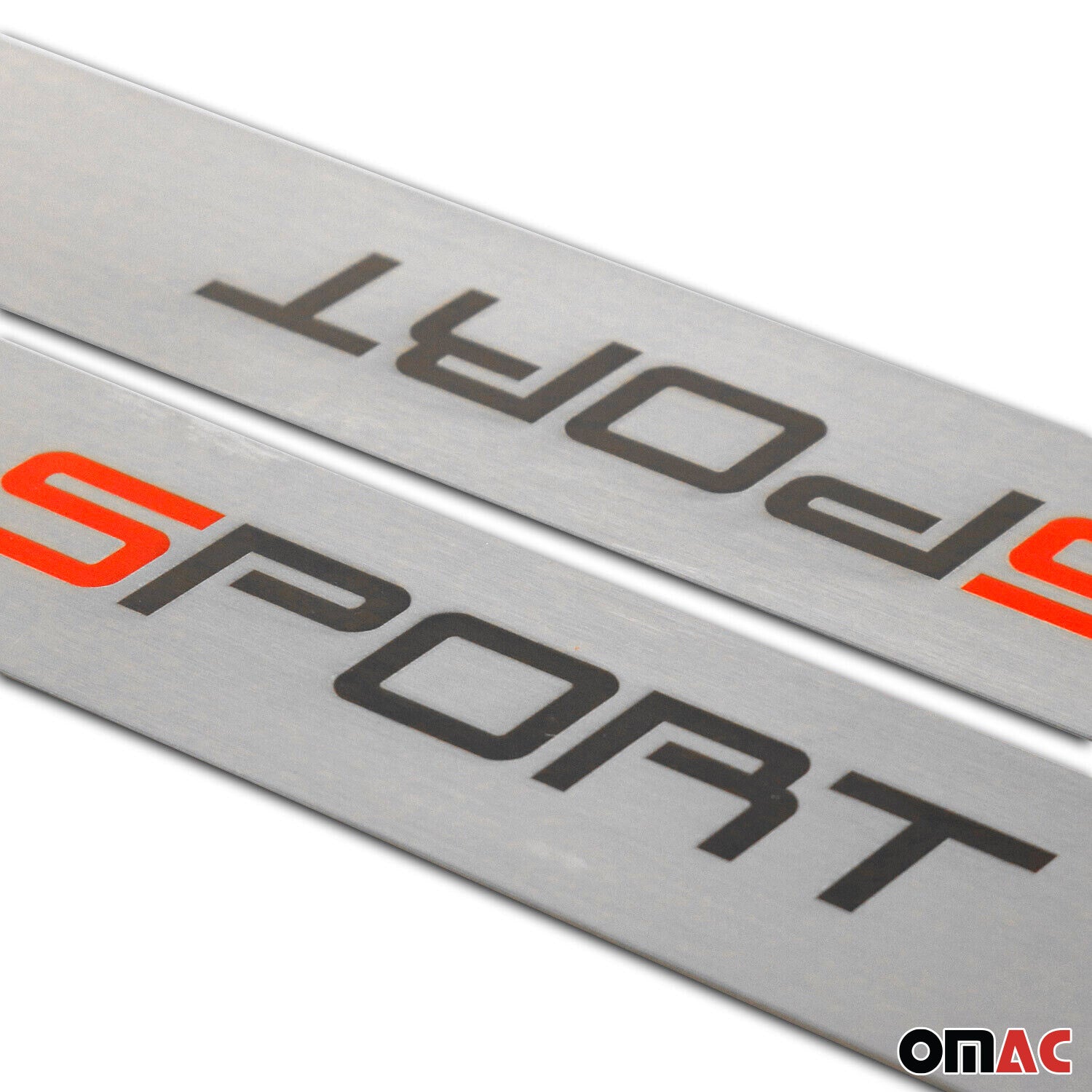 Door Sill Scuff Plate Protector Sport Universal Stainless Steel Chrome 2 Pcs