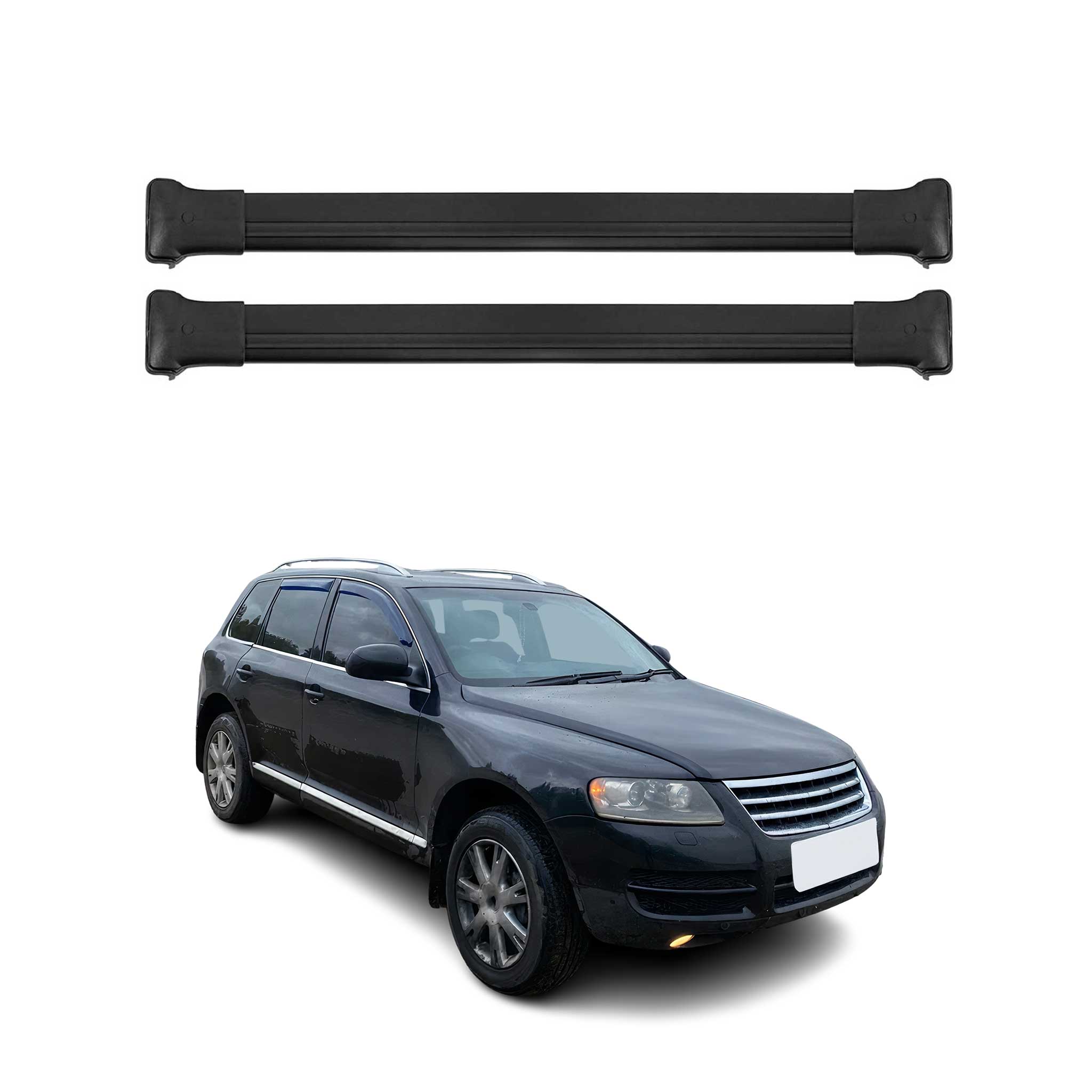 2004-2010 VW Touareg Roof Rack Cross Bars Black