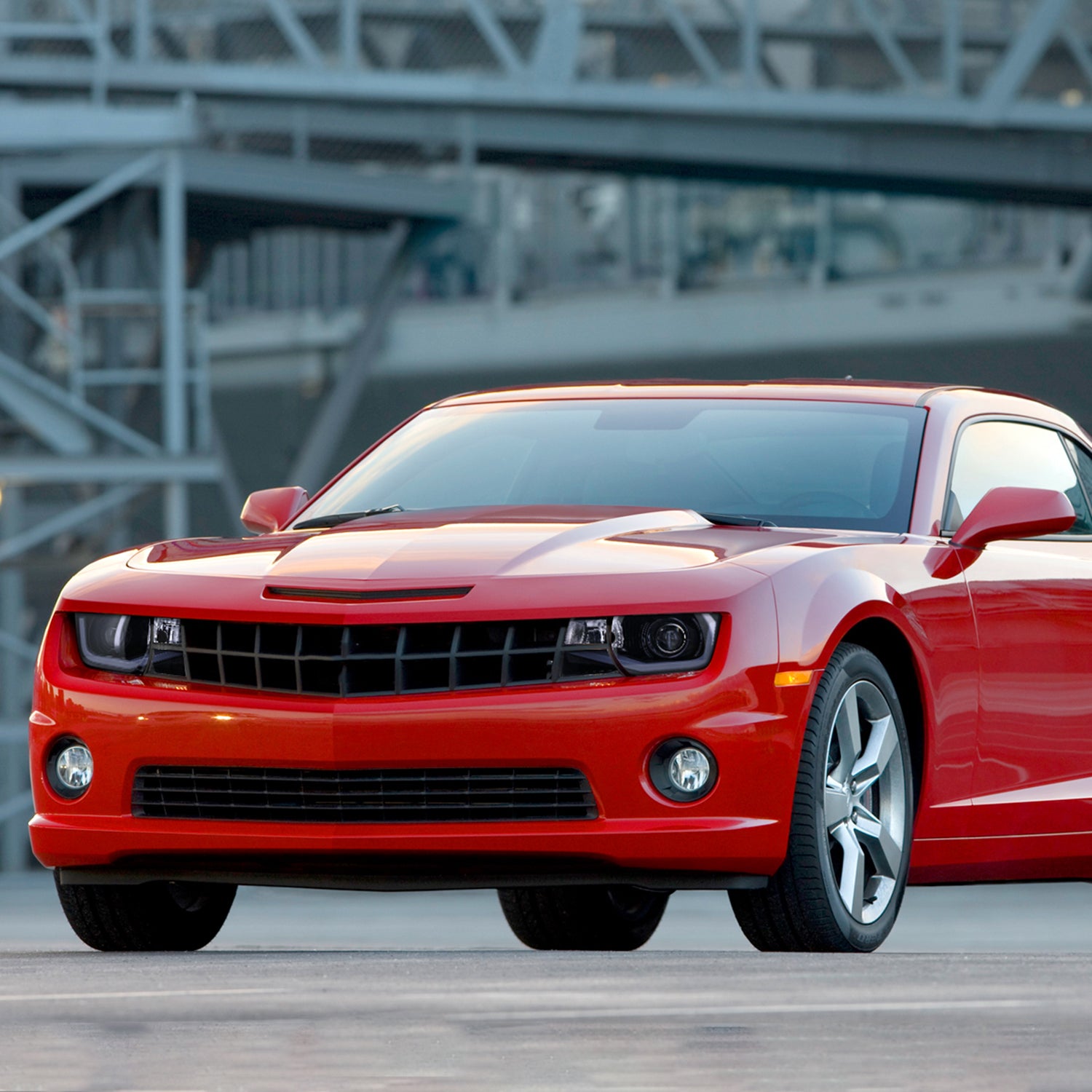 2010-2013 Chevy Camaro LED Bar Projector Headlights Glossy Black/Smoke Lens