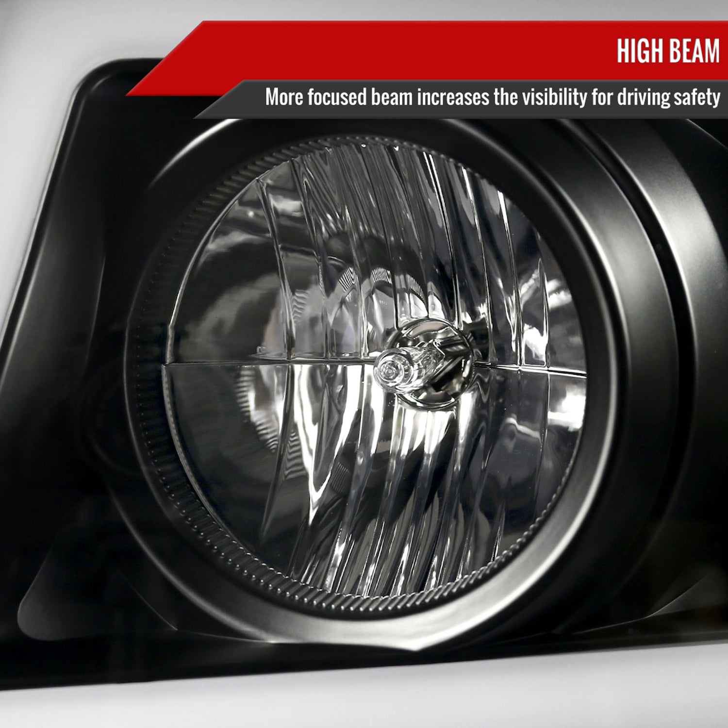 2007-2013 Chevy Avalanche/ 07-2014 Tahoe Suburban LED C-Bar Headlights -RS Black