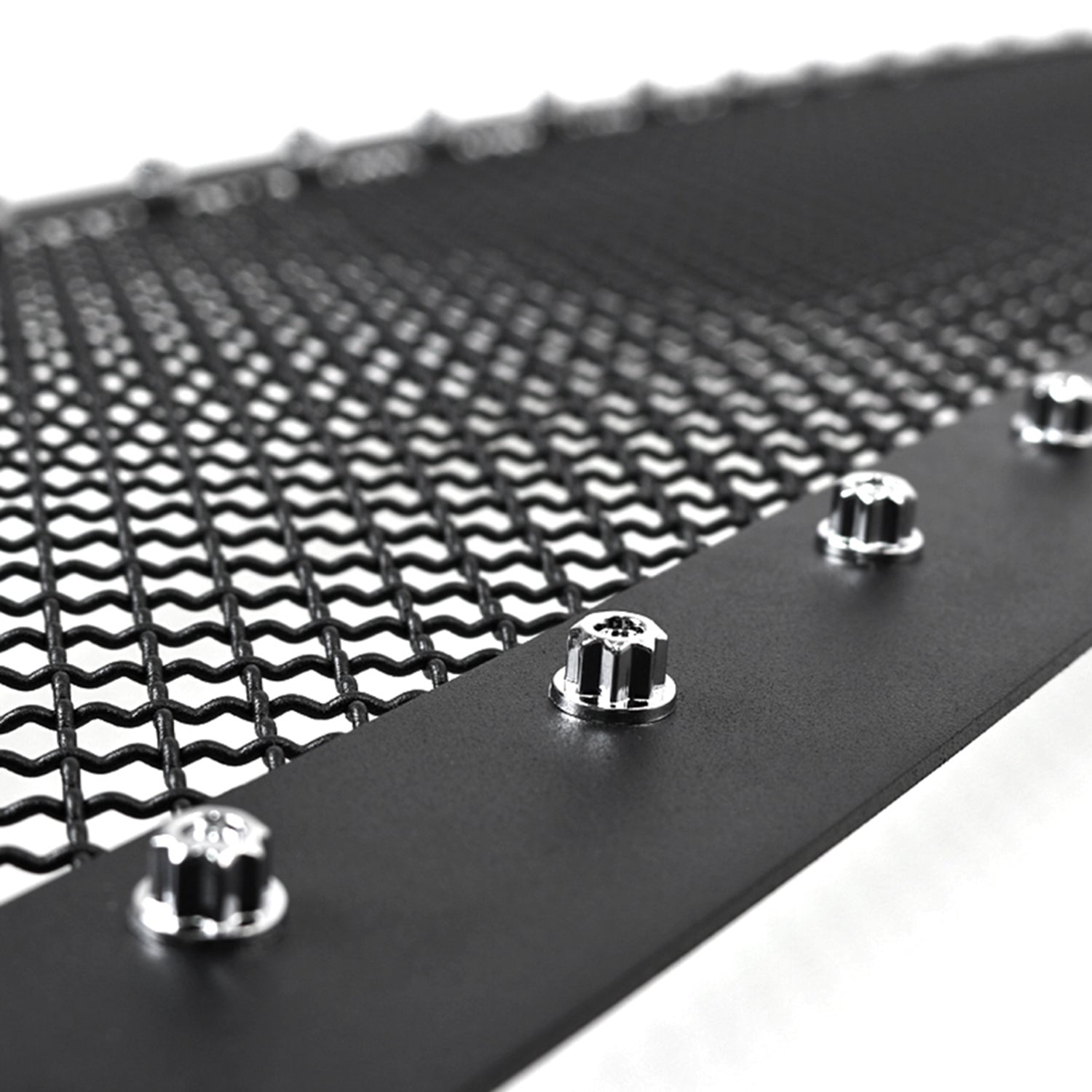 2004-2008 Ford F-150 Rivet Style Black S.Steel Mesh Grille Center Insert