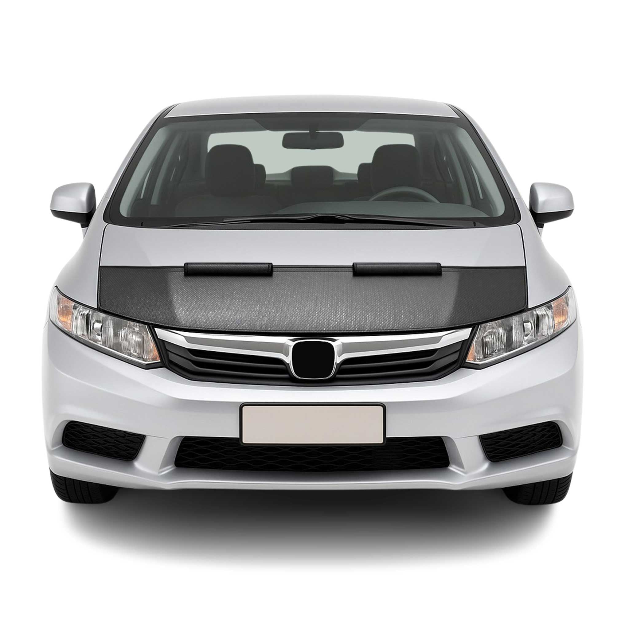 2012-2015 Honda Civic Car Bonnet Mask Hood Bra Carbon Black 1 Pc