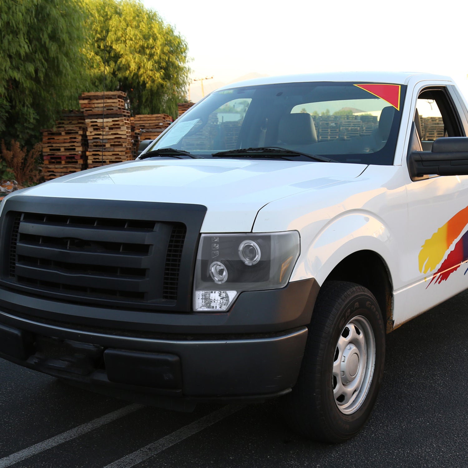 2009-2014 Ford F-150 Dual Halo Projector Headlights Matte Black/Clear Lens