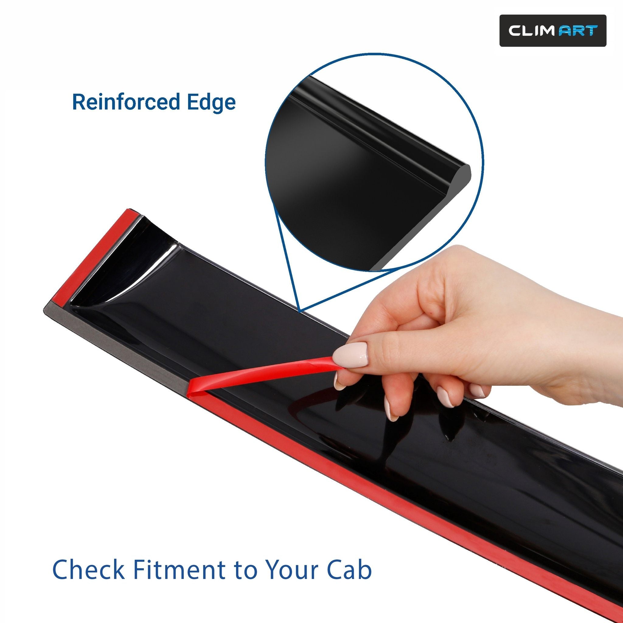 Clim Art Wind Deflectors for Hyundai Tucson 2016-2021 Tape-On Dark Smoke 6Pcs