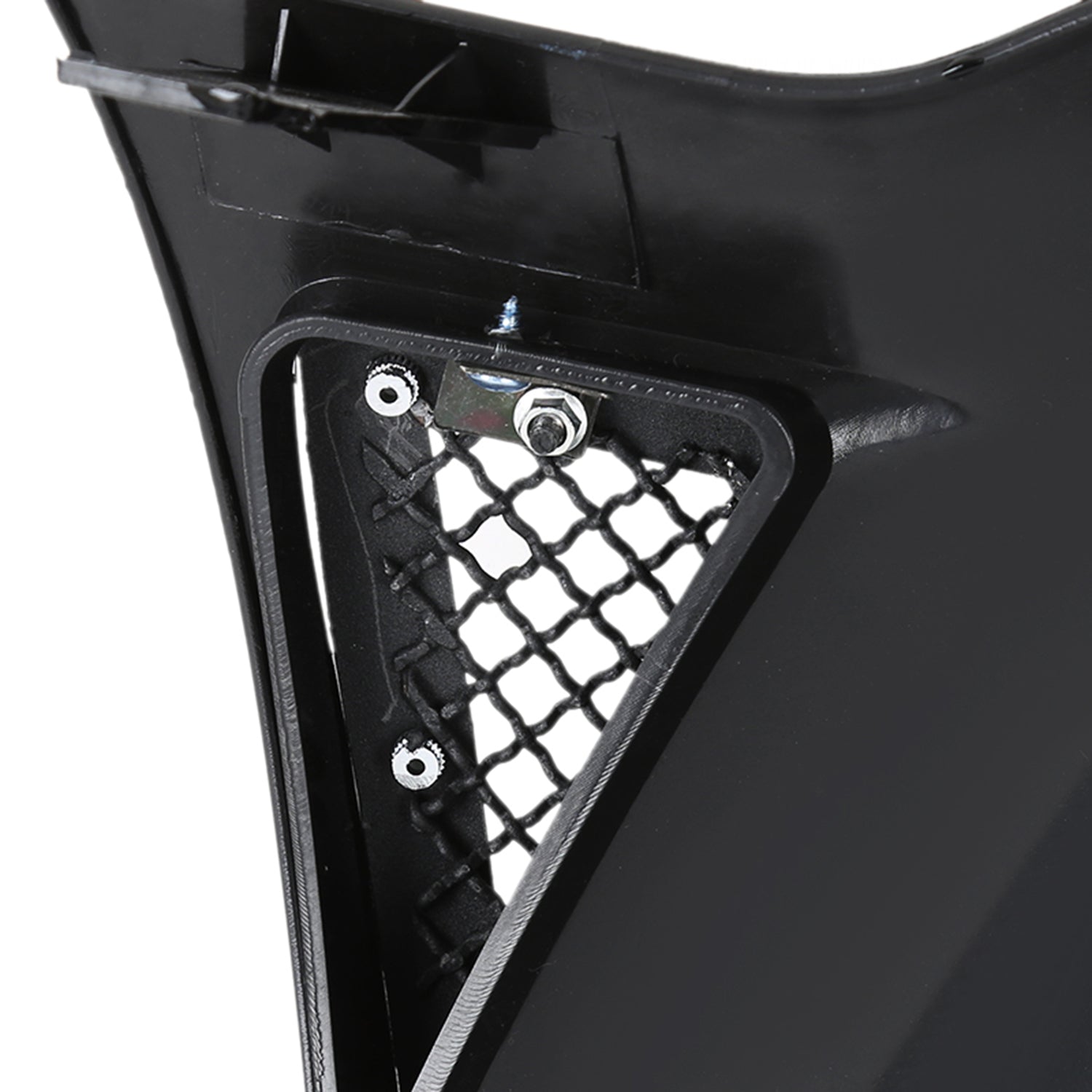 2005-2011 Toyota Tacoma Glossy Black ABS Rivet Style Grille w/ S.Steel Mesh