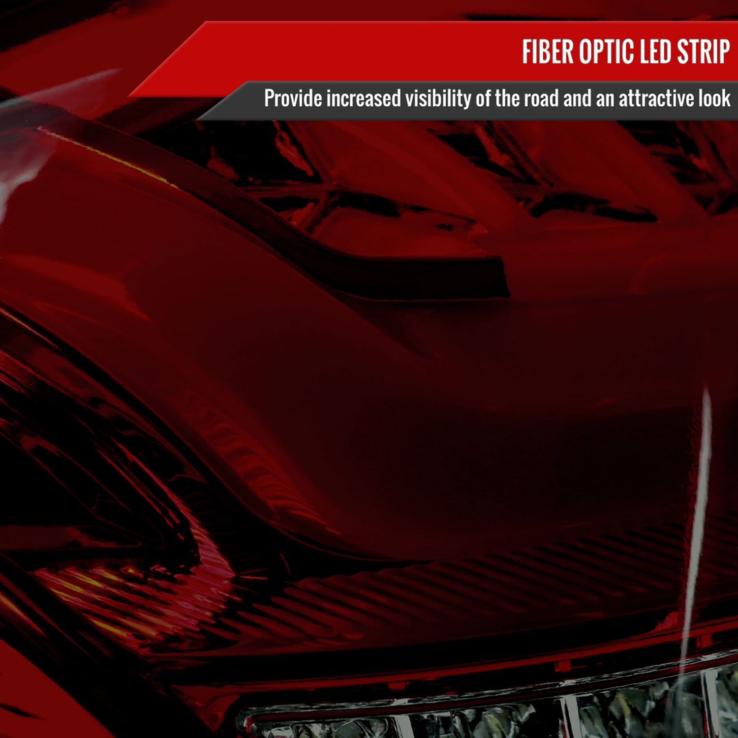 2003-2007 Cadillac CTS LED Tail Lights Chrome Housing/Red Smoke Lens