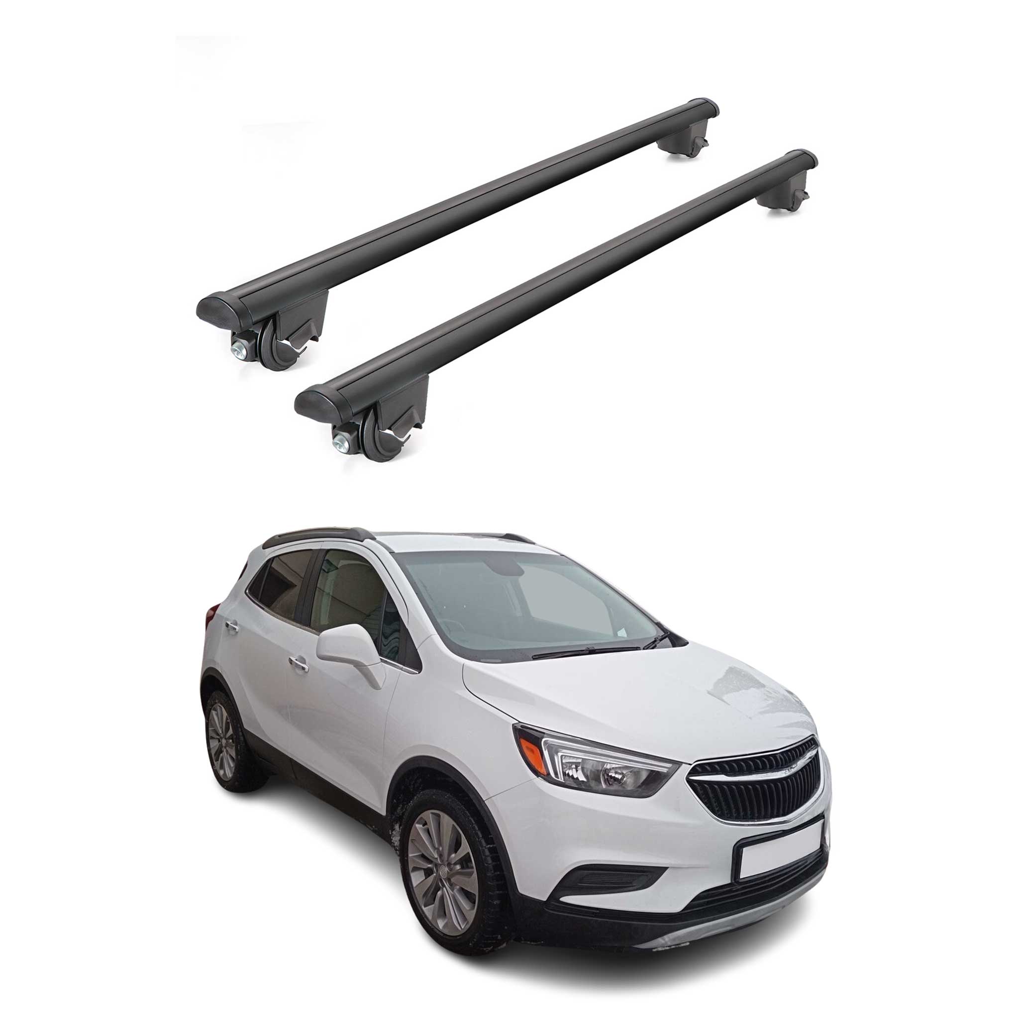 2013-2022 Buick Encore Roof Rack Cross Bars Black