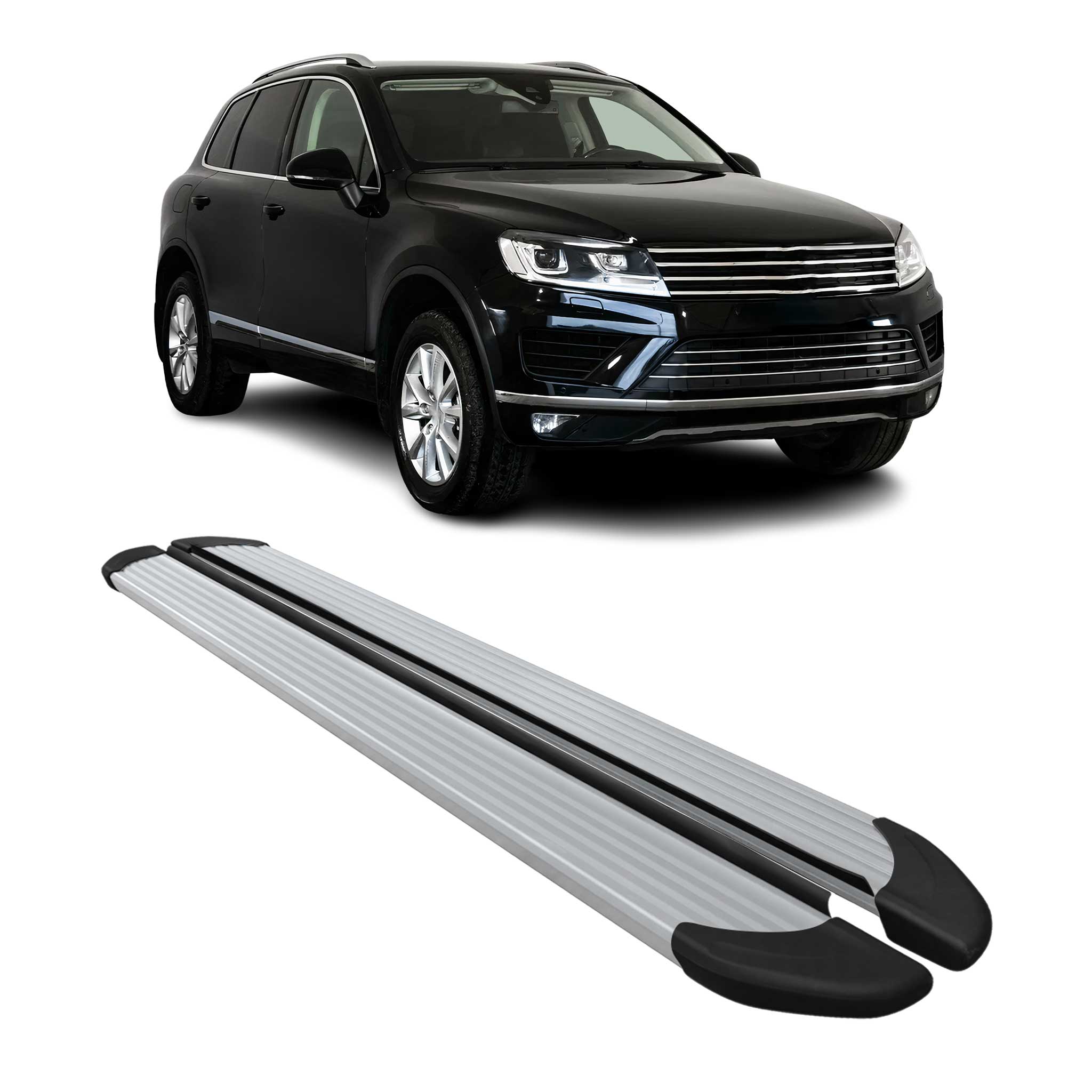 2010-2017 VW Touareg Running Boards Side Steps Silver