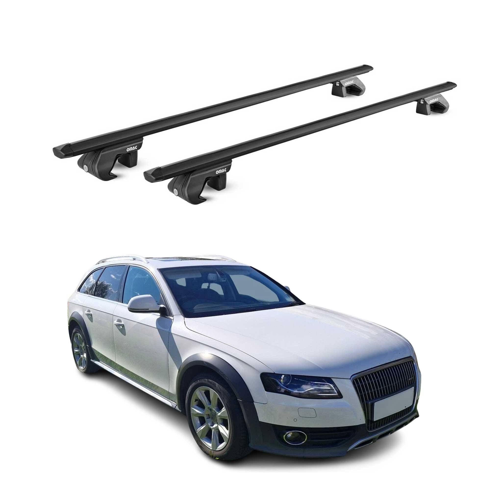 2006-2016 Audi A4 Allroad Roof Rack Cross Bars Black