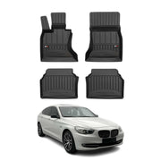 2010-2017 BMW 5 Series GT F07 2WD Premium Floor Mats Liners Full Set All Weather Heavy Duty Black