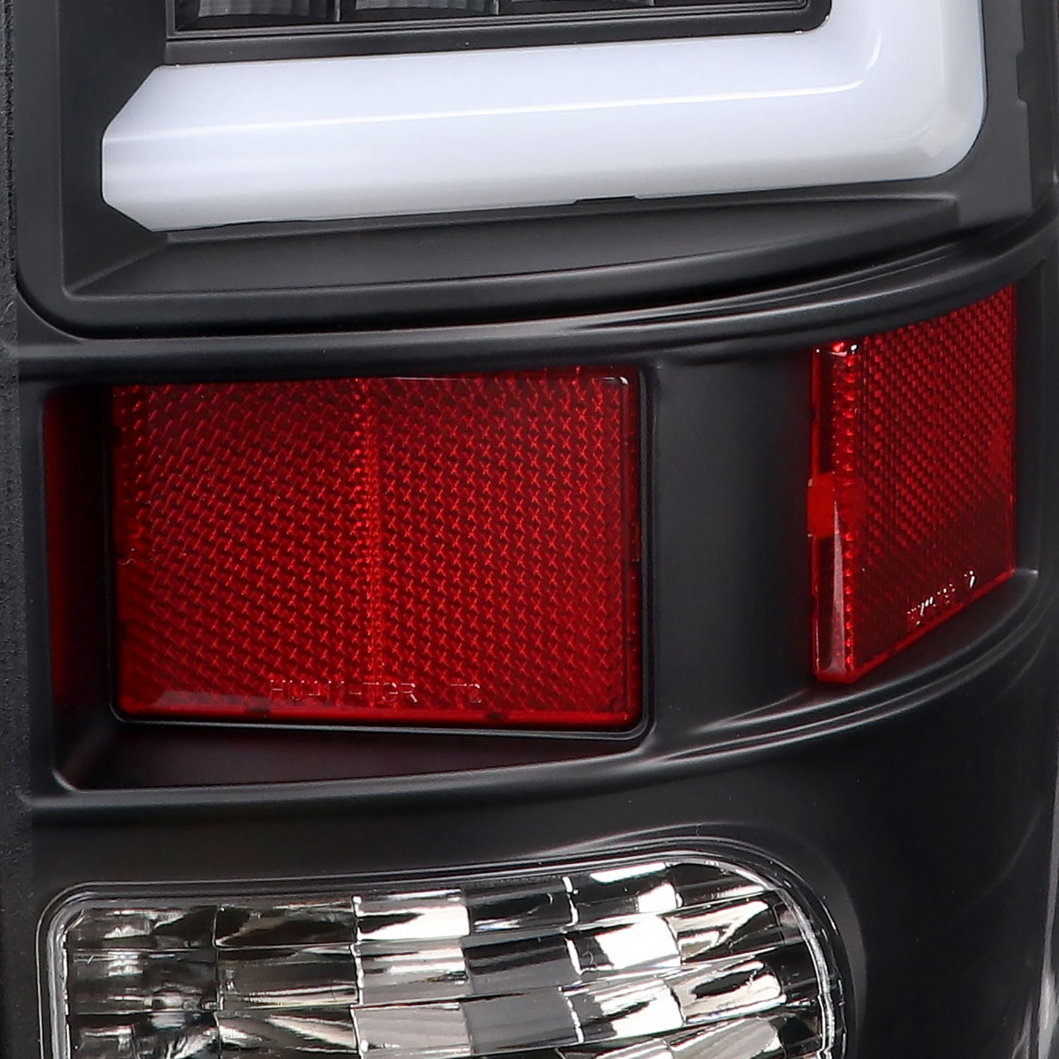 2009-2018 Dodge RAM 1500 2500 3500 White Bar LED Tail Lights Matt Black