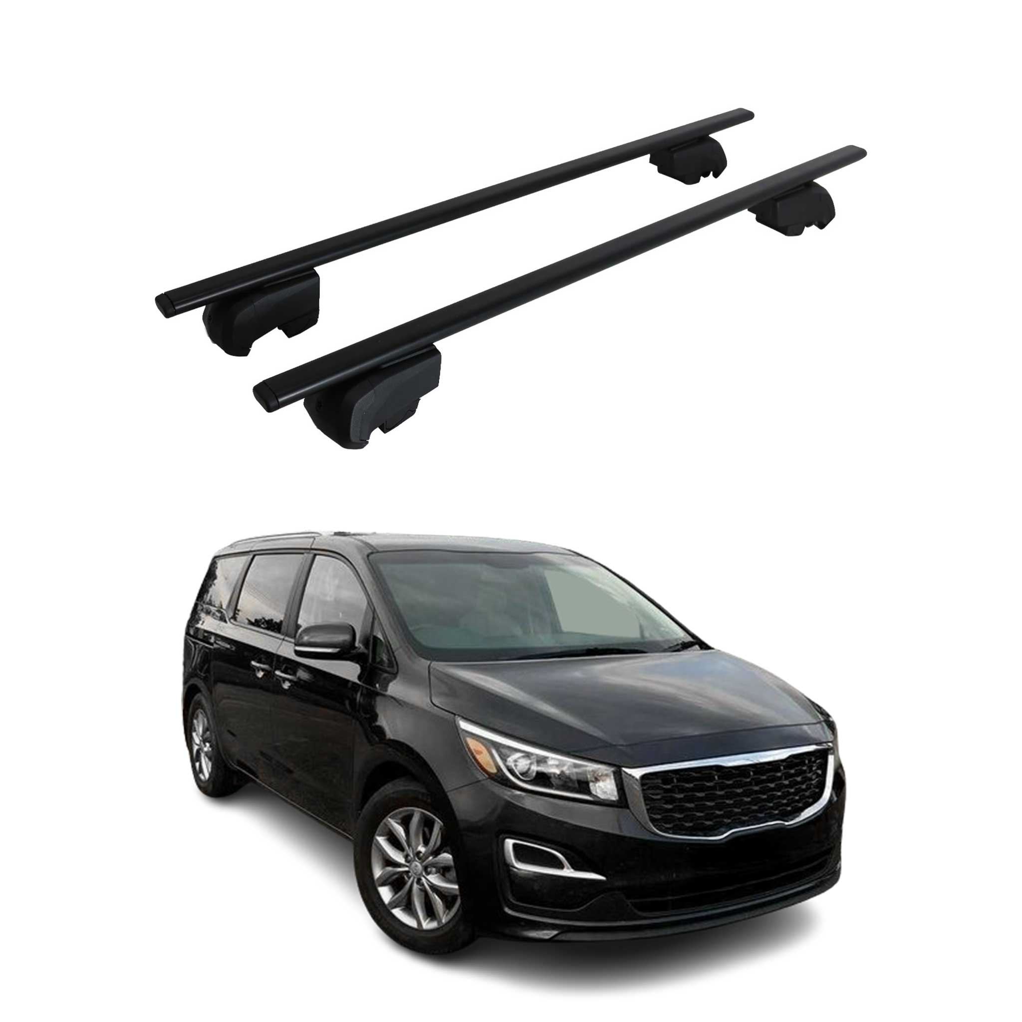 2014-2021 Kia Sedona Roof Rack Cross Bars Black