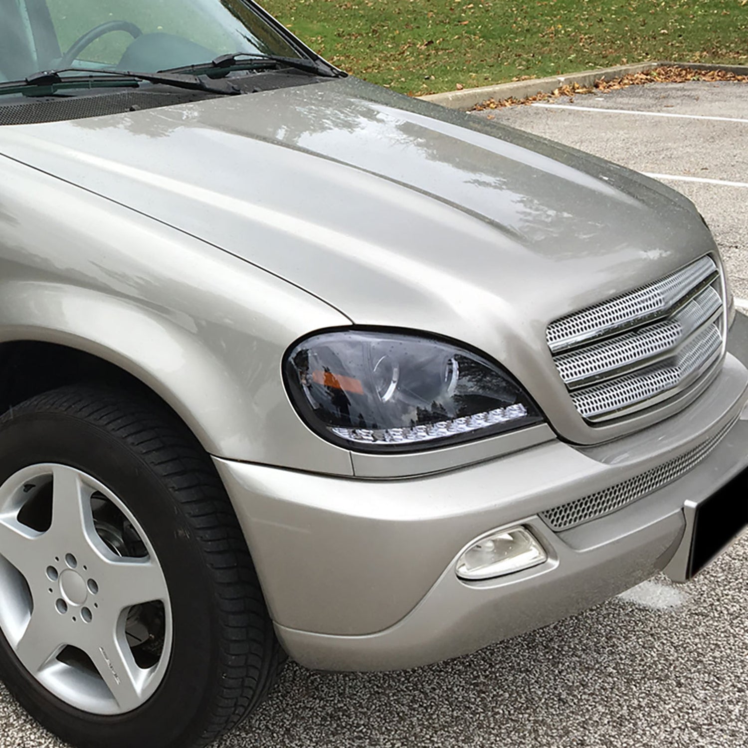 2002-2005 Mercedes Benz W163 ML Class Projector Headlights SMD LED Light Smoke