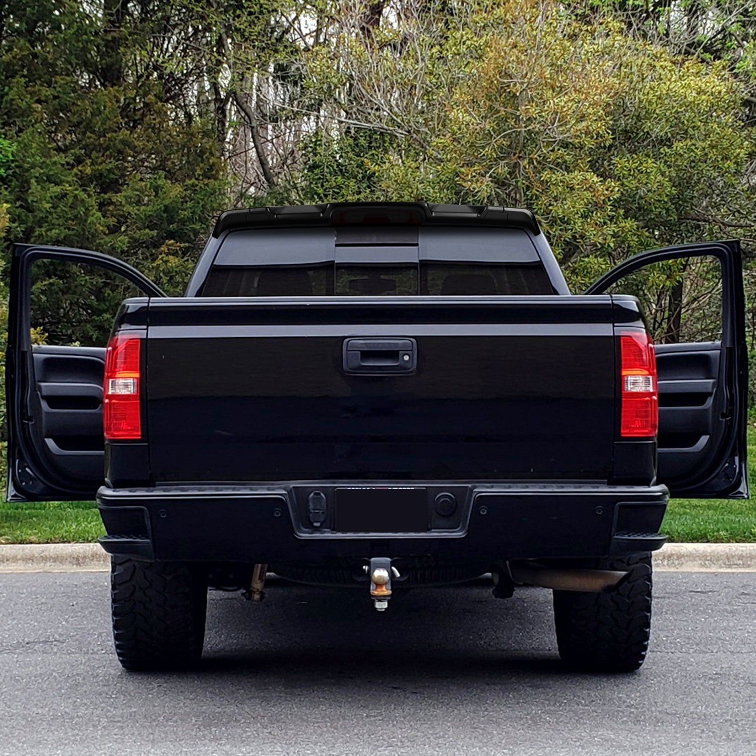 2014-2017 GMC Sierra 1500 Rear Roof Matte Black Truck Spoiler Wing Kit