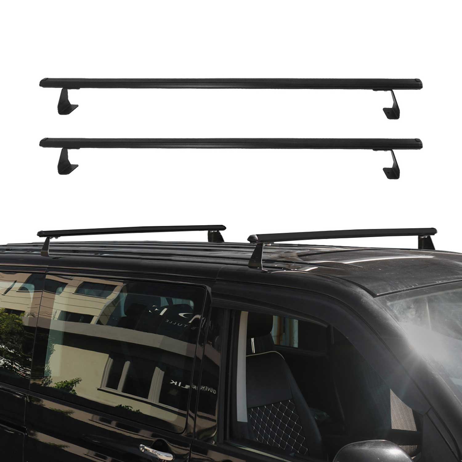 2013-2021 Nissan NV200 Roof Rack Cross Bars Black