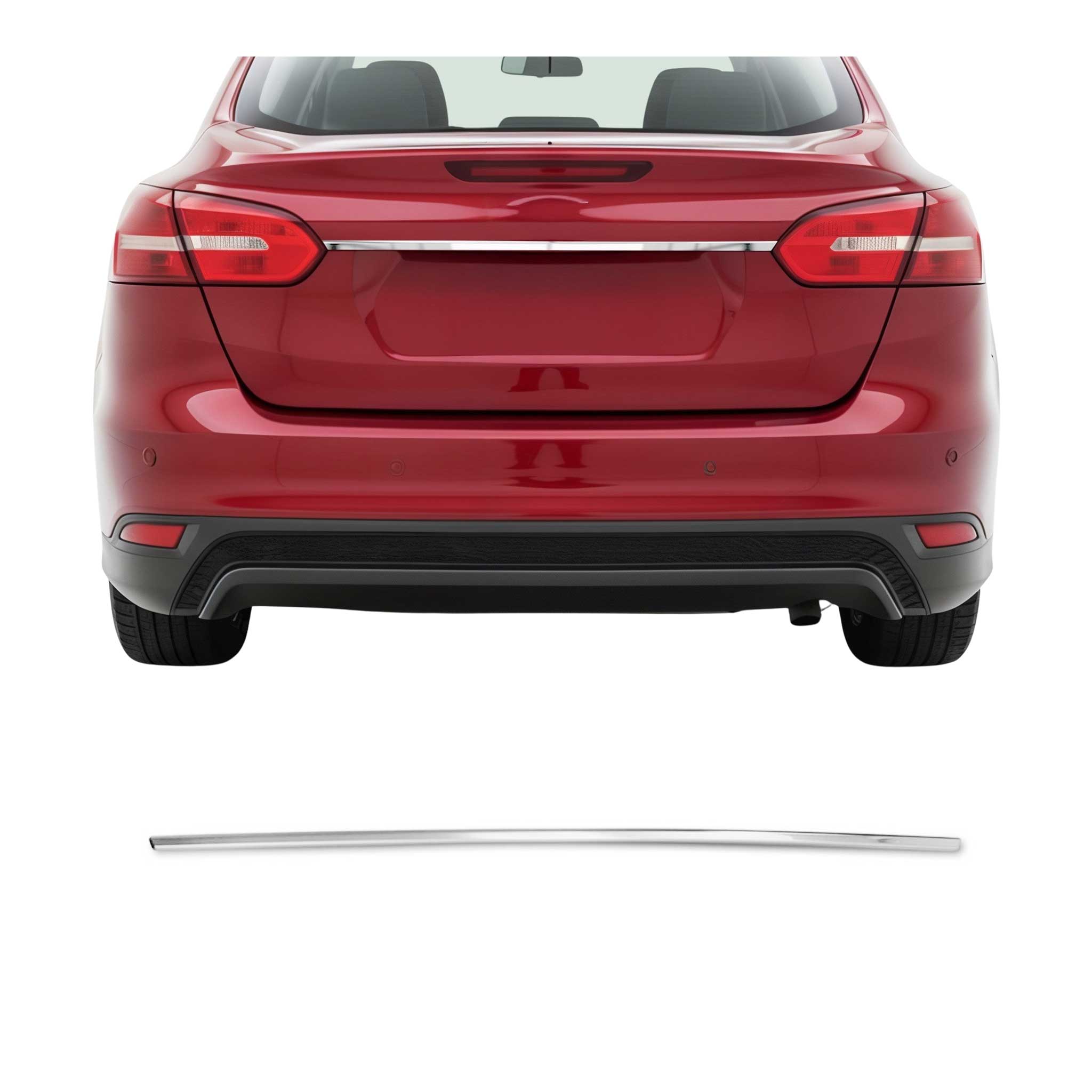 2015-2018 Ford Focus 3.gen Sedan Facelift Trunk Tailgate Door Handle Cover Stainless Steel
