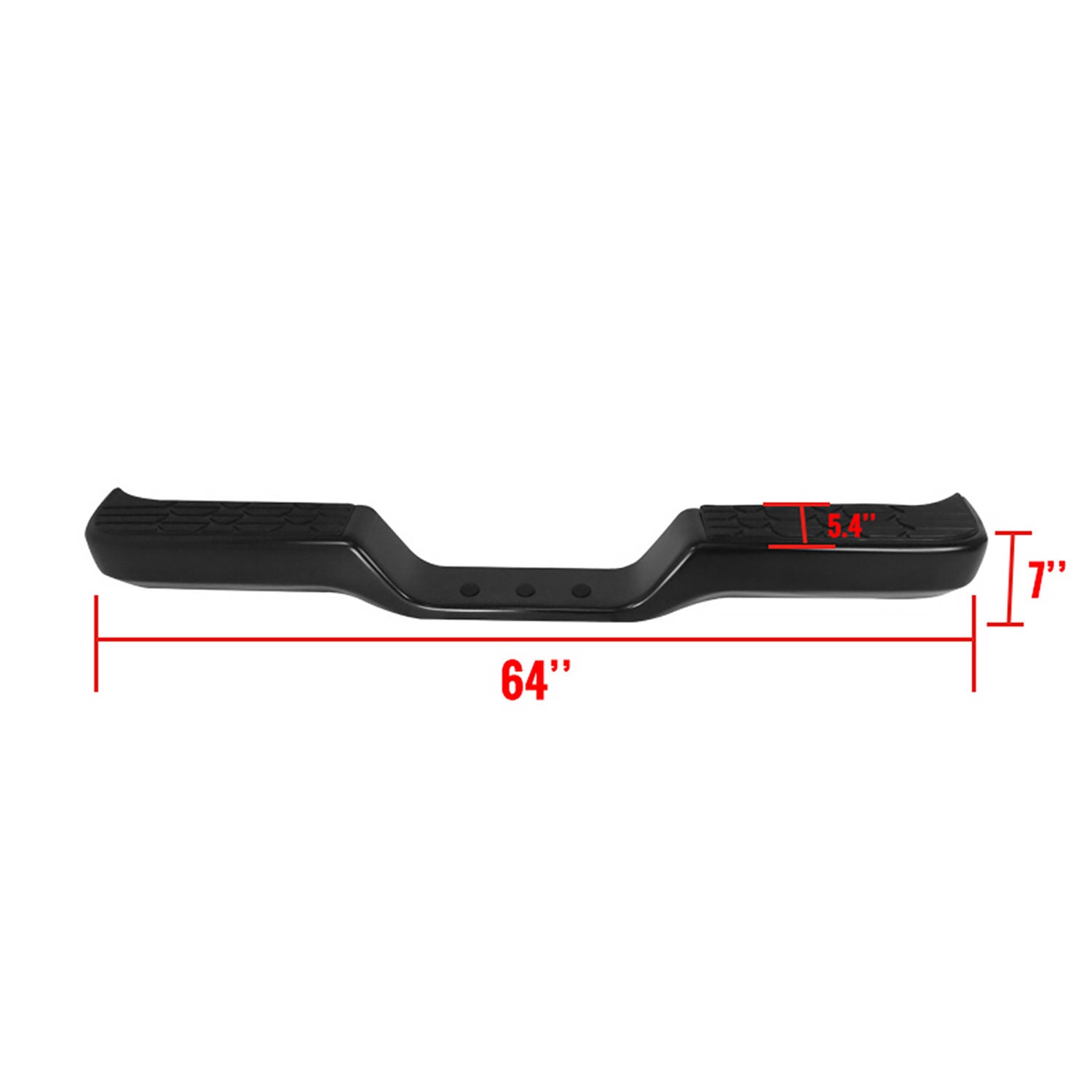 1989-1995 Toyota Pickup 2/4WD Black Stainless Steel Rear Step Bumper