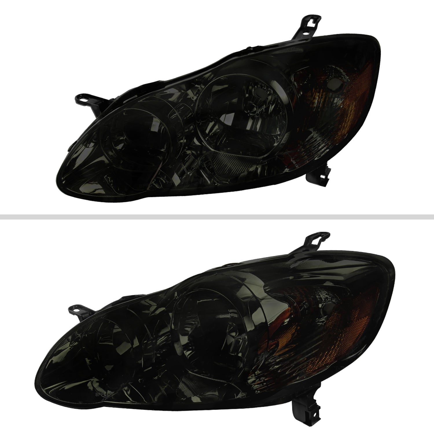 2003-2008 Toyota Corolla Factory Style Headlights Chrome Housing/Smoke Lens