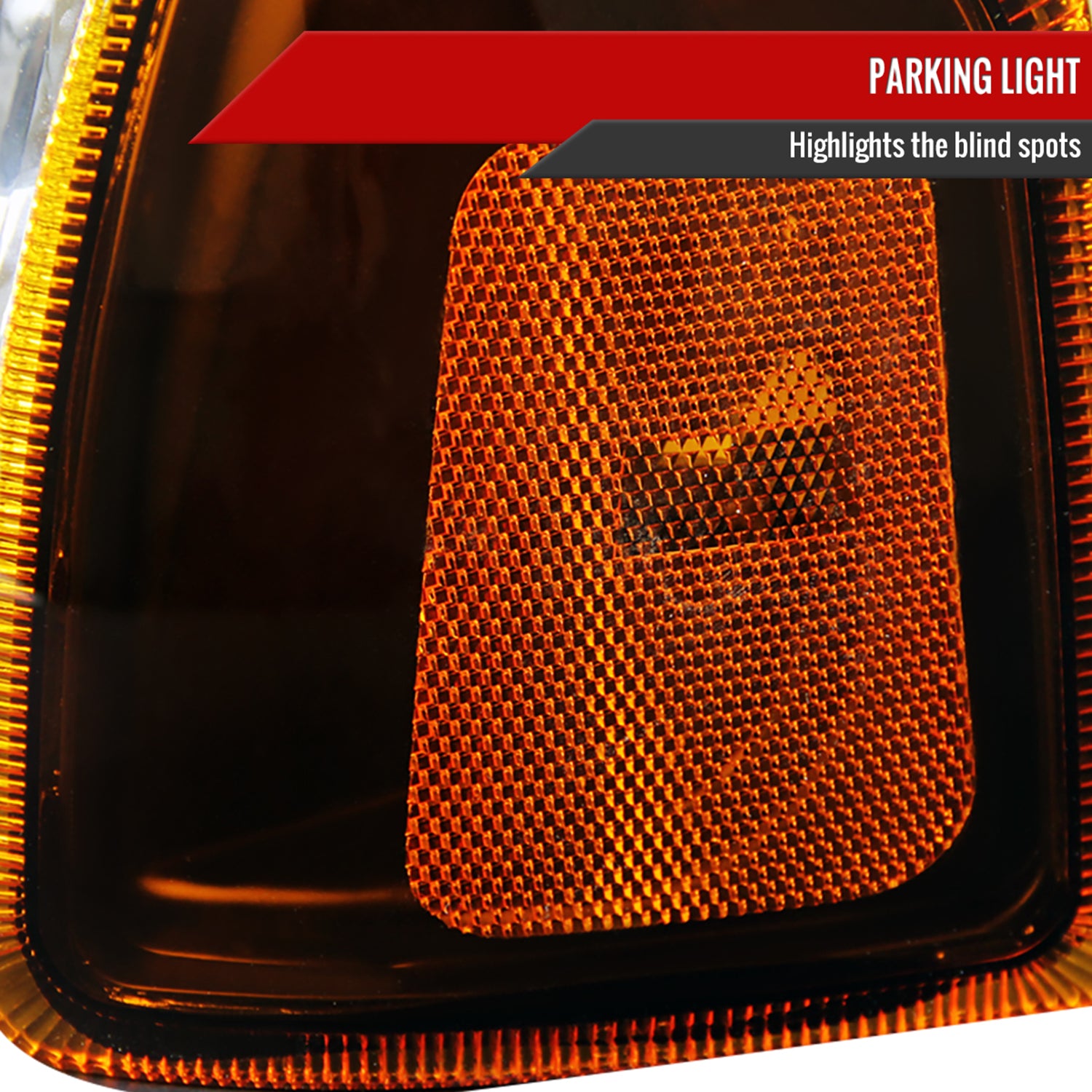 2001-2011 Ford Ranger Factory Headlights Amber Lens Corner Signal Lights Black