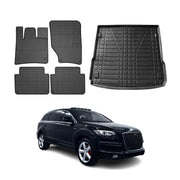 2007-2015 Audi Q7 Floor Mats & Cargo Liner Full Set All Weather Black