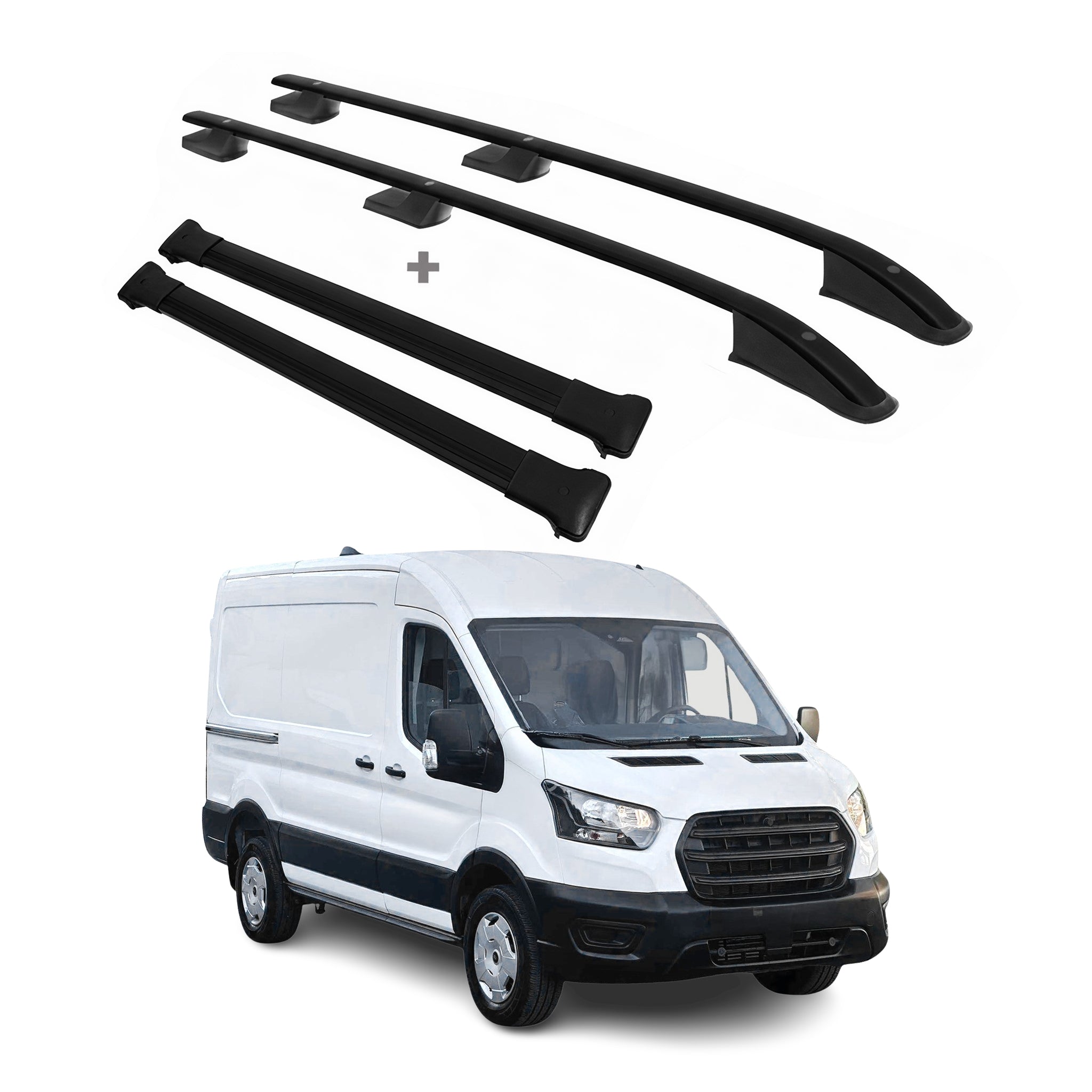 2015-2025 Ford Transit Roof Racks & Roof Rack Rails Black L1 SWB